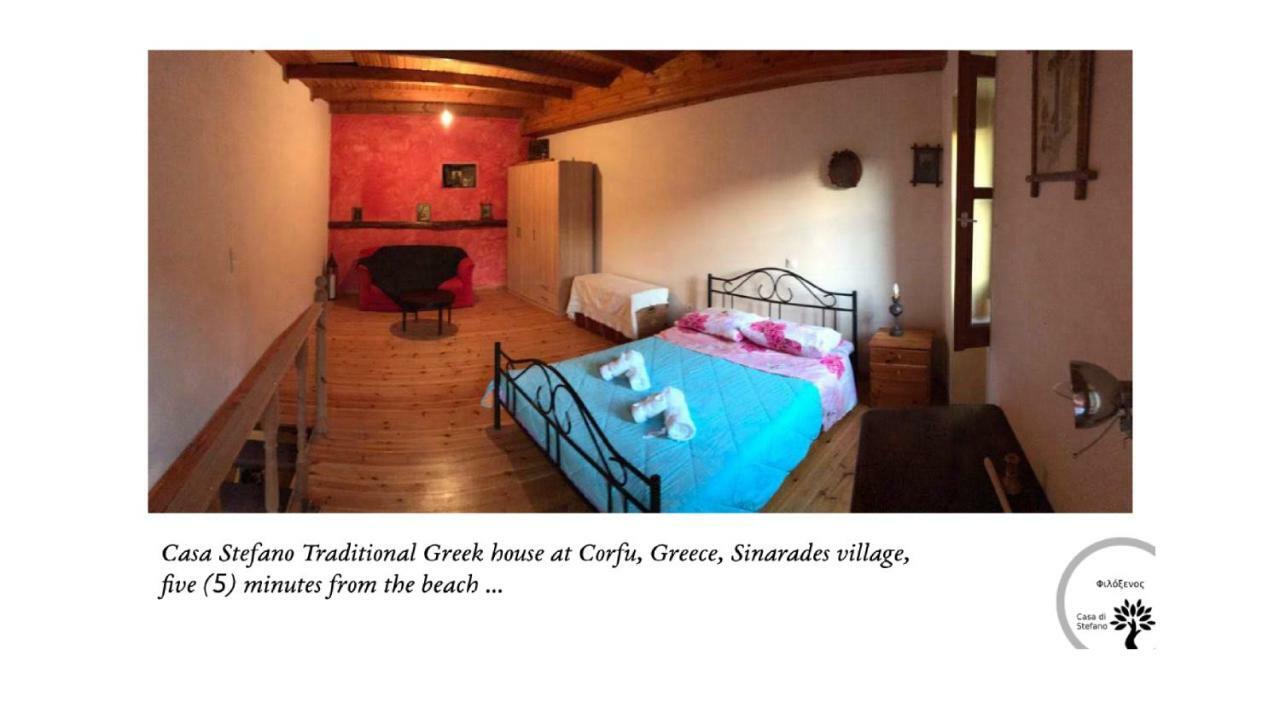 Country Traditional House In Corfu Village, Greece Sinarádes Eksteriør billede